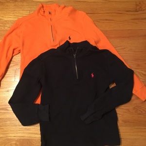 Polo quarter zip boys medium lot of 2